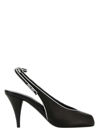MIU MIU WOMEN'S NAPPA LEATHER SANDALS