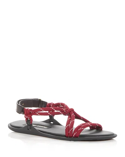 MIU MIU WOMEN'S NASTRO ROPE SANDALS