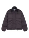 Miu Miu Women Nylon Down Jacket In Brown
