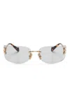 Miu Miu 0mu A51s Runway 5ak50k Oro Metal Sunglasses In Multicolor