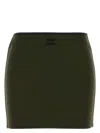 Miu Miu Olive Green Stretch Viscose Blend Mini Skirt