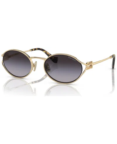 Miu Miu Woman Sunglass Mu 52ys In Grey Gradient
