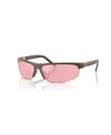Miu Miu 0mu A02s Rectangular Brown Sunglasses In Brown