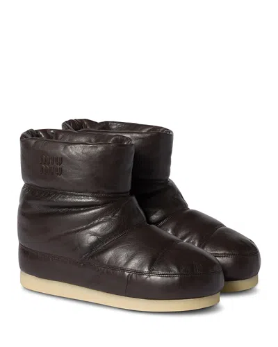 Miu Miu Women's Padded Boots In Black