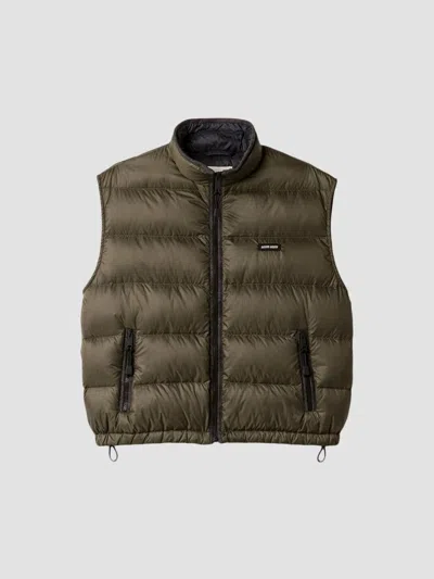 Miu Miu Lightweight And Thick Down Vest In Brown