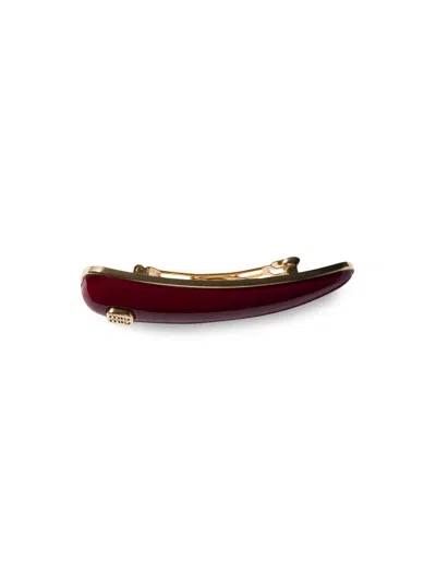 Miu Miu Women's Patent Leather Hair Clip In Red