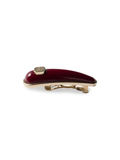 Miu Miu Women's Patent Leather Hair Clip In Red