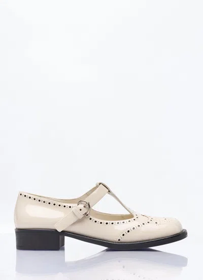 Miu Miu Women Patent Leather Mary Jane Shoes In Multi