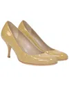 Miu Miu Women's Patent Leather Mid-heel Pump (authentic Pre-loved) In Yellow
