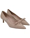Miu Miu Women's Patent Leather Pointed Kitten Heel Pump (authentic Pre-loved) In Pink