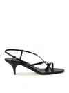 Miu Miu Miumiu Women Patent Leather Sandals With Buckles In Black