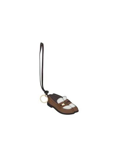 Miu Miu Women Penny Keychain In Multicolor