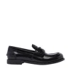 Miu Miu Leather Loafers Women In Black