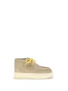 Miu Miu Women Platform Leather Ankle Boots In Nude