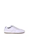 Miu Miu Plume Low-top Leather Sneakers In White