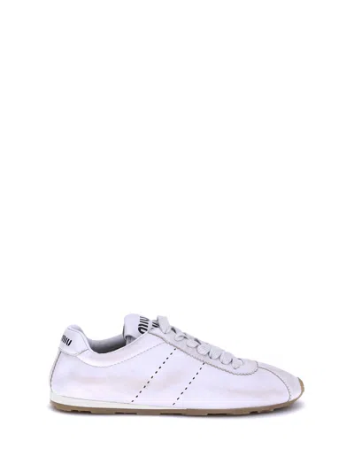 Miu Miu Women Plume Sneakers In White