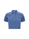 Miu Miu Polo Shirt Woman Periwinkle In Blue