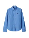 Miu Miu Button-detailed Cotton-poplin Shirt In Brown