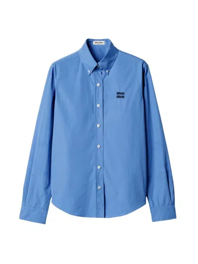 MIU MIU WOMEN'S POPLIN SHIRT