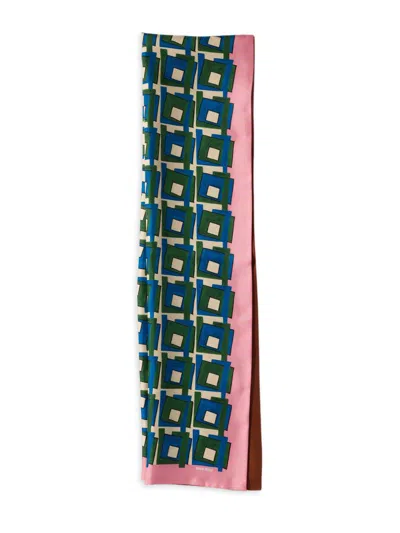 MIU MIU WOMEN'S PRINTED SILK SCARF