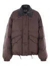 Miu Miu Women Puffer Jacket In Brown