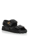 Shop Miu Miu Women's Quilted Strappy Slingback Sandals In Nero