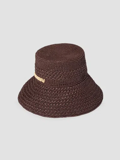 Miu Miu Women's Raffia Hat In Brown