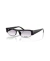 Miu Miu Rectangle-frame Sunglasses In Black