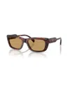 Miu Miu Womens Brown Mu B12s Rectangular-frame Acetate Sunglasses In Blue
