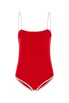 Miu Miu Costume Interno In Nylon Stretch Rosso Donna In Red