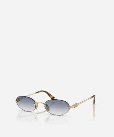 Miu Miu Women's Rimless Oval Sunglasses