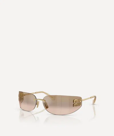 Miu Miu Women's Rimless Rectangle Sunglasses