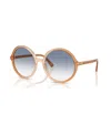 Miu Miu 0mu B02s Miu Regard 26g80o Brown Gradient Brandy Sunglasses In Blue