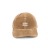 Miu Miu Sand Logo Baseball Hat In Sand