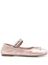 MIU MIU MIU MIU WOMEN SATIN BALLETS