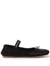 Miu Miu Women Satin Ballets In Multicolor