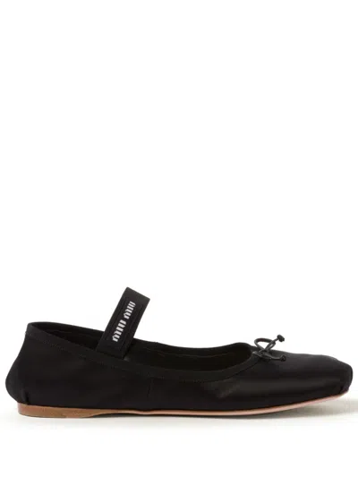 Miu Miu Women Satin Ballets In Multicolor