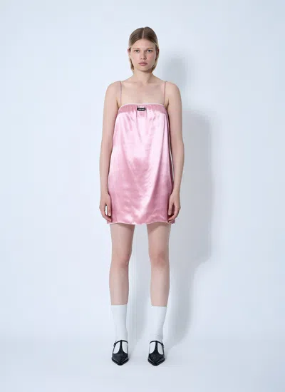Miu Miu Women Satin Dress In Pink