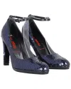 Miu Miu Women's Sequin Ankle Strap Pump, Size 37.5 (authentic Pre-loved) In Blue