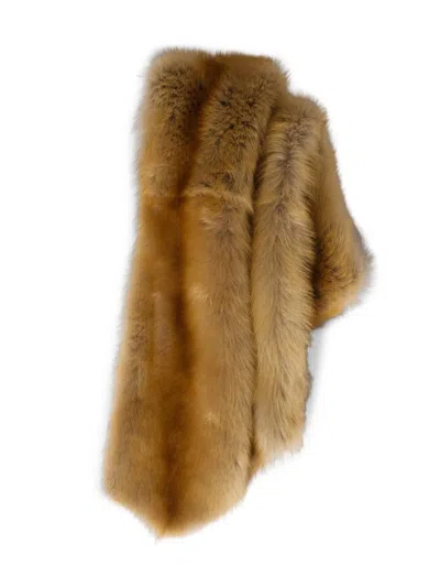 Miu Miu Women's Shearling Stole In Orange