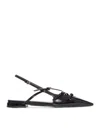 Miu Miu Women Patent Leather Slingback Ballerina Flats