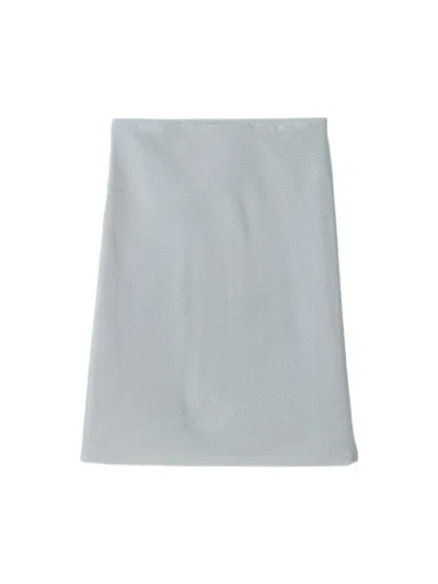 Miu Miu Silk Mid-length Skirts In Blue