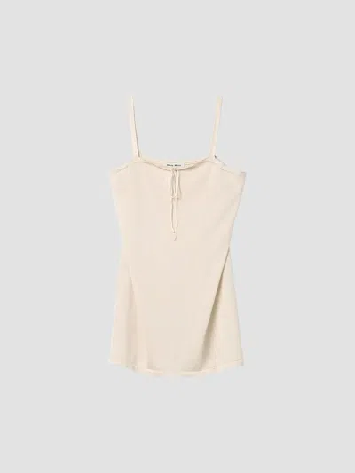 Miu Miu Women's Silk Mini-dress In Beige