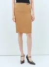 Miu Miu Women Chiffon Midi Skirt In Brown