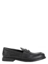 Miu Miu Slate Leather Loafers In Black