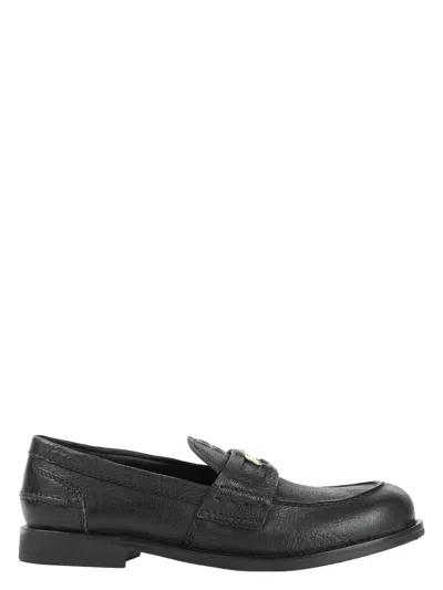 Miu Miu Women's Slate Leather Loafers