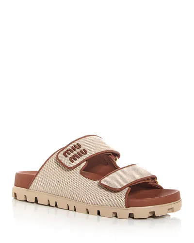 MIU MIU WOMEN'S SLIDE SANDALS