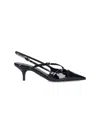 Miu Miu Women Patent Slingback Pump With Buckles