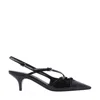 Miu Miu Women Patent Slingback Pump With Buckles In Black