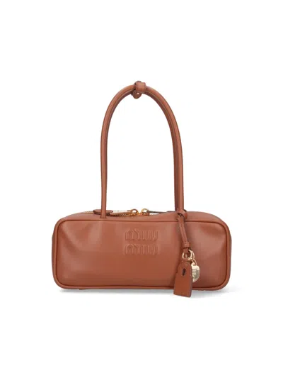 Miu Miu Women Small Handbag "beau" In Brown